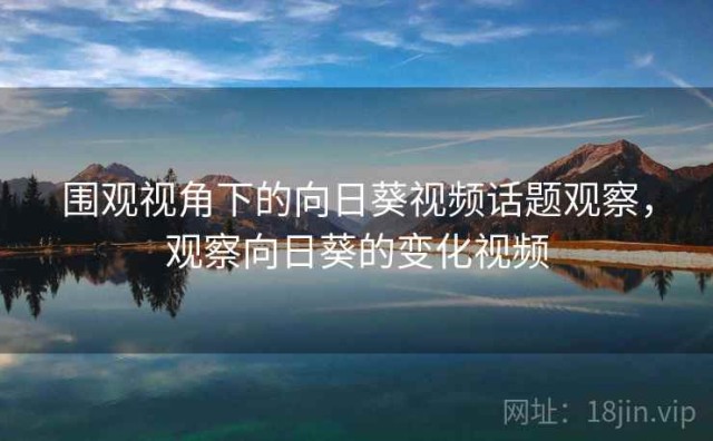 围观视角下的向日葵视频话题观察，观察向日葵的变化视频