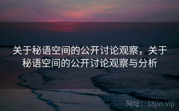 关于秘语空间的公开讨论观察，关于秘语空间的公开讨论观察与分析