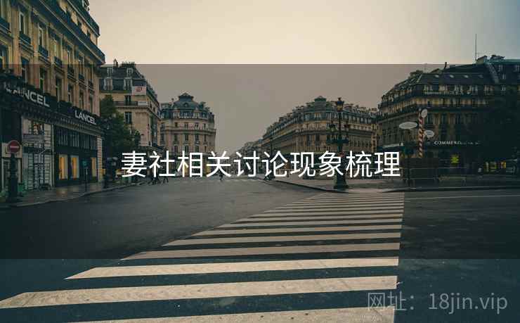 妻社相关讨论现象梳理 妻社相关讨论现象梳理