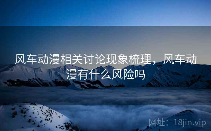 风车动漫相关讨论现象梳理，风车动漫有什么风险吗