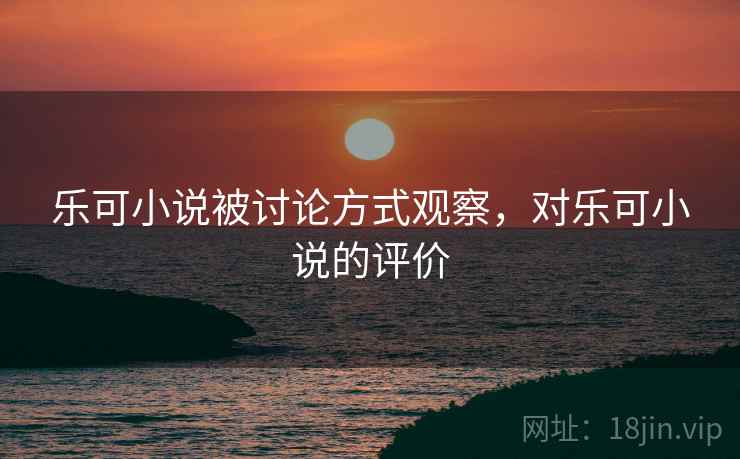 乐可小说被讨论方式观察,对乐可小说的评价 乐可小说被讨论方式观察,对乐可小说的评价